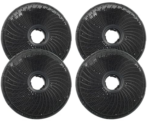 vhbw 4x Filtres à charbon actif compatible avec Electrolux LFV719TK | LFV619W, LFV619Y, LFV619K, LFV619R, LFV616Y hotte aspirante