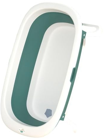 SolarBliss Multi-Functional Collapsible Pet Bathtub with Drainage Hole,Portable Indoor Outdoor Folding Small Pets Bathtub for Puppy Small Dogs Cats,dark green-83x50x23cm