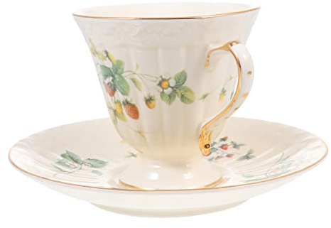 COLLBATH Set Tazzine Da Caffè in Ceramica Piattino Tazzine Da Caffè in Stile Europeo Tazzina Personalizzata Per Bere Acqua E Tè