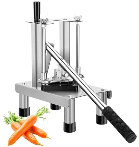 Cortador de Patatas Fritas, Cortador de Patatas Fritas de Acero Inoxidable con 3 Redes de Cuchillos, Cortador de Patatas Fritas, Cortador de Patatas Profesional Comercial y Doméstico