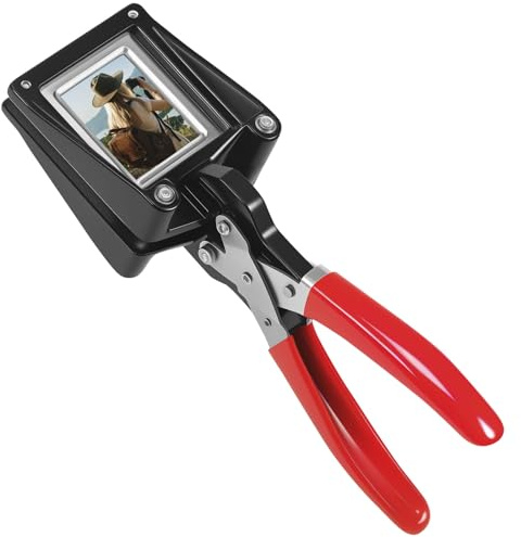 Cortador de fotos de mano, máquina cortadora de fotos de 1.77 x 1.38 pulgadas, alicates de corte de papel de metal, herramienta de corte rápido de imágenes con corte preciso para fotos de pasaporte