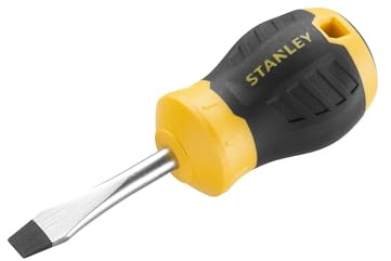 Stanley Cushion Grip™ Stuby - Cacciavite a punta svasata, 6,5 x 45 mm, realizzato in acciaio al cromo vanadio ad alta resistenza con punta magnetica in ossido nero
