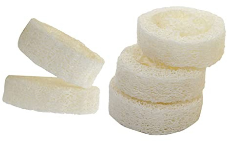 SHERCHPRY 5piezas Cepillo de Baño de Lufa Natural de Esponja Vegetal para Jabón Bandeja para Ducha Plato de Cocina para Limpieza Baño y Cocina