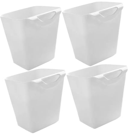 VICASKY Cestino Sospeso Per Carrello Portaoggetti in Plastica, Set Da 4 Secchi Appesi Multiuso Per Casa e Salone, Organizer Compatto Per Prodotti Di Bellezza e Scrivania