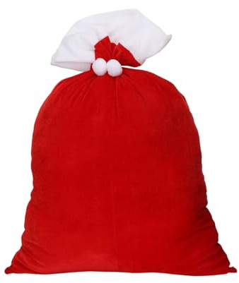 YAOPIU Sacchetto di velluto di Natale con cordino | sacchetto di Natale in velluto San Nicola – accessori per feste per dolci giocattoli
