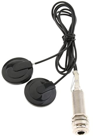 Multi-function Acoustic Guitar Pickup 1/4'' Endpin Jack 2 Transducer Pickup