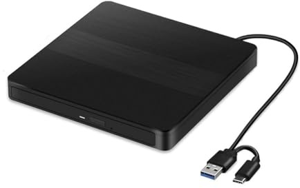 2-i-1 Slim Extern DVD-brännare USB 3.0 Typ-C Bärbar CD Optisk Enhetsläsare for Bärbar Dator Stationär Snabb överföring