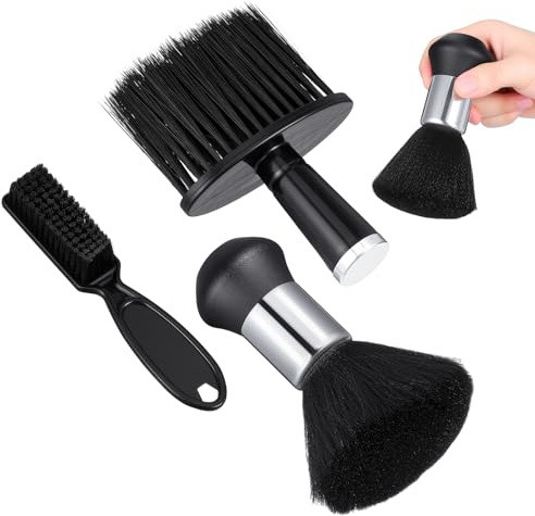 ABOOFAN Brosse à Cheveux Cassée Outil de Nettoyage 3 Pièces Ensemble de Brosses pour Coiffeur Plumeau Cou et Visage