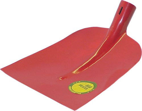 HAROMAC Holsteiner Schaufel Gr.2, roter Lack, ohne Stiel, gehärteter Stahl, 300 x 270 mm, Profiqualität, DIN 20120, Bauwerkzeuge, Spaten, Sandschaufel, Gartenschaufel