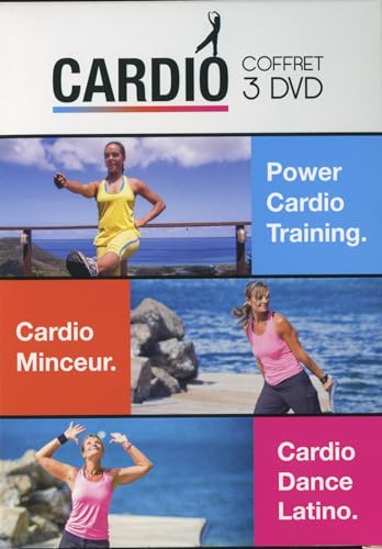 Coffret cardio : power cardio training ; cardio minceur ; cardio dance latino [FR Import]