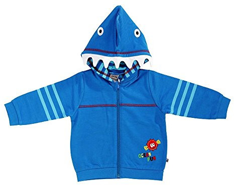 Jacky Baby Jungen Serie Ocean Fun Spieler Bermudas Strampler Shirts Kapuzenjacke Sets (80, Kapuzen-Jacke)