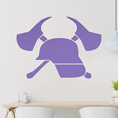 Autocollant mural Motif casque et haches de pompiers
