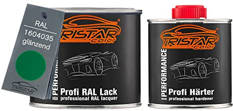 TRISTARcolor RAL 1604035 Grün 2K Autolack glänzend 0,75 Liter / 750 ml Dose inkl. Härter