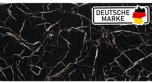 AS Country Stone Wandpaneele in Marmoroptik | 60x120 cm | PVC Wandverkleidung aus Kunststoffplatten für Küche, Bad & mehr | Küchenrückwand Platte Wandpaneel | Black White