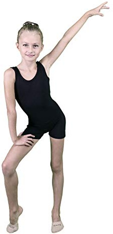 Bernit Tanz - Gymnastik Overall schwarz (134-140 cm)