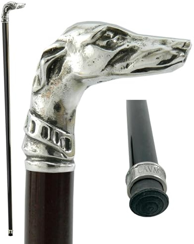 CAVAGNINI Gehstock Buchenholz Zinngriff Handgefertigt Zeremonie Elegant | Spazierstock Made in Italy Geschenkidee Italienische Handwerkskunst Accessoire hochwertige Verarbeitung Sammlerstück