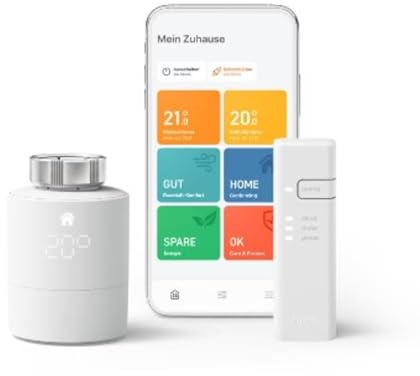 tado° smartes Heizkörperthermostat – Wifi Starter Kit V3+, inkl. 1 x Thermostat für Heizung – digitale App Steuerung – Alexa, Siri, Google Assistant