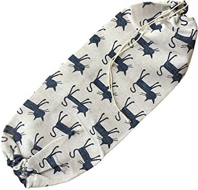 Plastic Bag Holder, Foldable Washable Grocery Bag Dispenser Recycling Shopping Bag Organizer Grocery Bag Storage Holder Carrier BagShopping Bag Holder Organizer and Dispenser for Home Kitchen (cat)