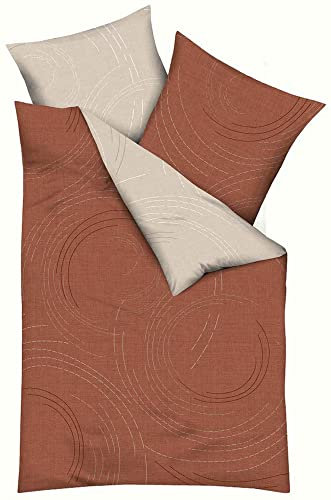 Kaeppel Wendebettwäsche Jaro Feinbiber Terra Größe 1x 155x220 cm + 1x 80x80 cm