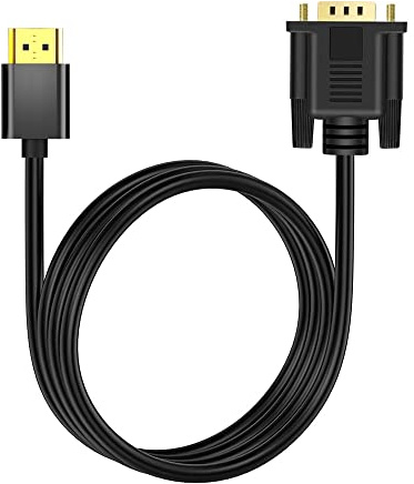 CHIOINS Cavo adattatore da HDMI a VGA, placcato oro, da HDMI a VGA, cavo convertitore video digitale, 1 m, per proiettore, desktop, laptop, monitor, Raspberry Pi, Roku, HDTV (1 m)