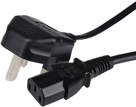 Maplin Power Lead IEC C13 Female Plug to UK 3 Pin Mains Plug 13 Amp Fuse, 3m Cable