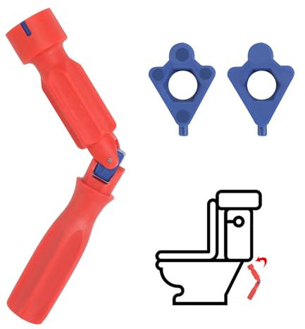 WC Sitz Montageschlüssel, WC Sitz Schlüssel Toilettendeckel Schlüssel mit Gelenk, Toilettensitz Montagewerkzeug für Toilettensitzmontage mit 10 13 17 mm Schrauben