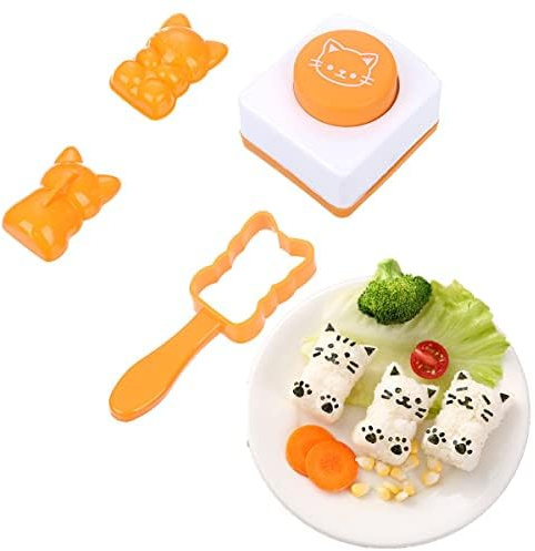 Accessoires De BoîTe à Bento Moule à Onigiri, Boules De Riz En Forme De Chat 3D Moule à Sushi Moule à Riz Onigiri Accessoires De Bento Outils De Cuisine Bricolage