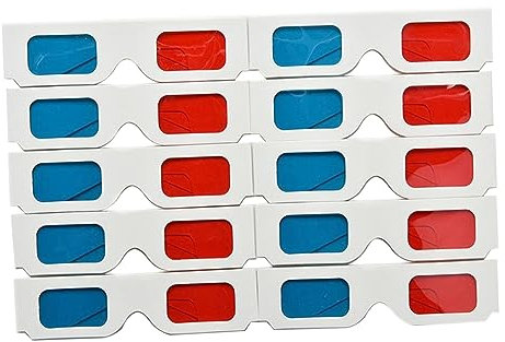 3D-Brille mit Papierrahmen aus Papier und Kunststoff