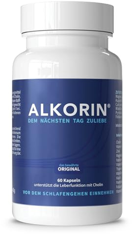 ALKORIN – das bewährte Original | 20 Anwendungen | Dem nächsten Tag zuliebe | Unterstützt die Leberfunktion mit Cholin | Basenpulver | wichtige Elektrolyte, Mineralien und Vitamine