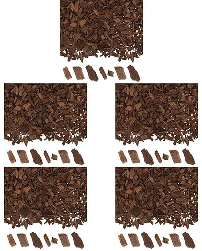 MAGICLULU 5 Confezioni trucioli di Quercia Patatine per la vinificazione trucioli per la fermentazione del Vino Aromatizzare Vino Rosso Chips di Quercia Francese per Vino Trucioli di Legno