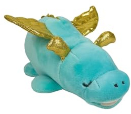 Nemu Nemu Animals 6292875 Plüschtier, Drache Dragold, Kuscheltier, extra weich und kuschelig, Stofftier, Designed in Japan, Kuschelkissen, Größe S, 18 cm
