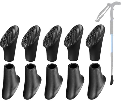 10 Stück Walking Stöcke Gummipuffer Ersatzteile 11mm Gummipuffer für Alle Gängigen Antirutschmatte für Trekkingstöcke für Walkingstöcke Trekking Stöcke Walking Pad Walkingstöckepuffer