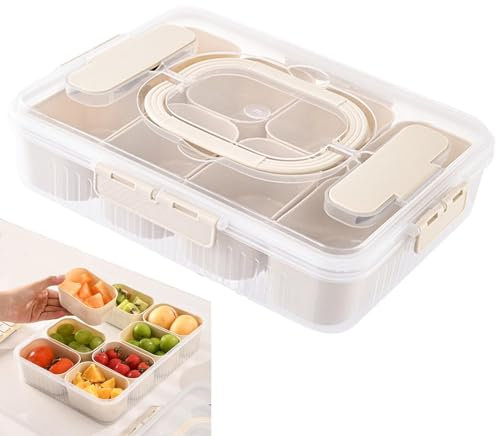 Ensaladera para frigorífico, bandeja para aperitivos con tapa