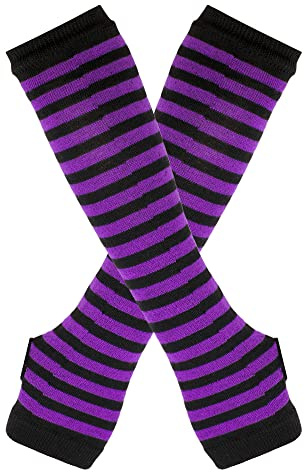 Anevous 1 Paar Damen Lange Fingerlose Handschuhe, Winter Stricken Armwärmer, Fingerlos Armstulpen Damen, Stulpen Handschuhe, Langarm Fäustlinge für Frauen Herbst Winter