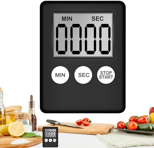 Küchentimer Eieruhr Digital - Küchentimer Digital Magnetisch - Küchentimer Küche - Kurzzeitwecker Magnetisch | Für Lehrer, Klassenzimmer, Übung, Badezimmer, Backofen, Backen, Tabelle