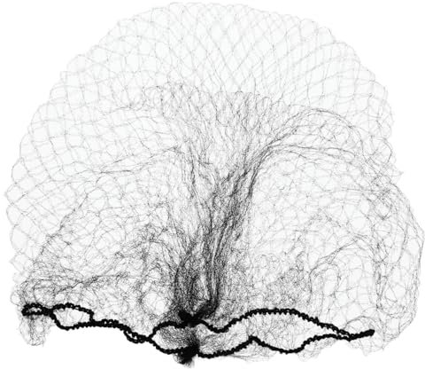 Ipetboom 100 Stück Elastisches Haarnetz Schwarz 50cm Unsichtbares Perückennetz Mit Baumwollfasern Atmungsaktiv Universelle Passform Für Gastronomie Ballett Schlafen Und Lebensmittelbereich