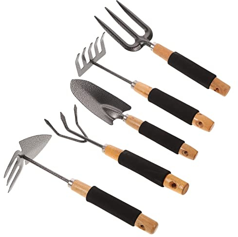 BESTonZON Kit Outils Jardinage avec Râteau et Pelle à Planter Fleurs Ensemble Outils de Jardinage Pratiques pour Terrassement et Désherbage