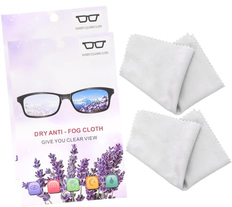 minkissy 2 Stück Mikrofaser Reinigungstücher Weiß für Brillen und Empfindliche Oberflächen Anti Beschlag und Streifenfrei für Bildschirm und Linsenreinigung im Alltag