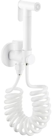 TYMYW Blanco Ducha de Bidet para Wc de Pared con Manguera de 2,3 M Kit Ducha Higienica para Wc de Latón para Limpieza Del Baño