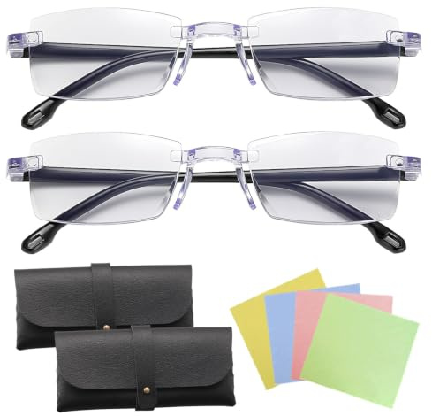 2 Paires Lunettes Mise Au Point Automatique Intelligentes Confortables