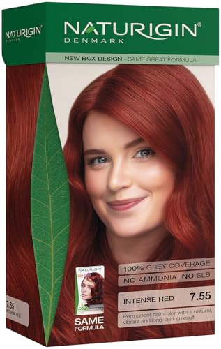 Intensives Rot 7.55 permanente Haarfabe mit natürlichen Inhaltsstoffen - Ohne Ammoniak