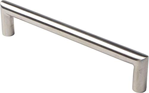 GedoTec Design Möbelgriff Edelstahl Schrankgriff Küche Türgriff Schrank rund - LEILA | Bohrabstand 320 mm | Profil Ø 12 mm | 1 Stück - Schubladengriff silber matt für Möbel-Türen & Kleiderschrank