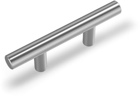 Goldenwarm Tiradores para muebles, tiradores de puerta, acero inoxidable, distancia entre orificios de 64 mm, modernos tiradores de cocina, cajones, armarios, 5 unidades