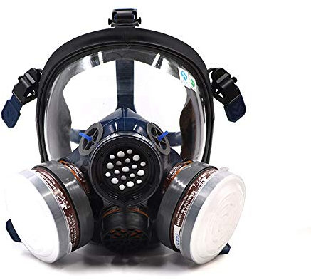 Maschera antigas integrale, ST-S100-3, antipolvere, protezione da vernice, sostanze chimiche e pesticidi, doppio filtro dell’aria, protegge le vie respiratorie