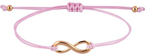 StarAppeal Unendlichkeit Infinity Liebe Freundschafts Armband, Mit Perlen in Silber und Gold, Größenverstellbar, Für Mädchen und Damen, Handmade