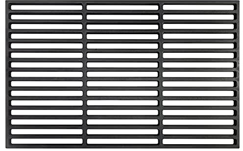 Aufun Grillrost Gusseisen Emailliert Eckig Grillgitter Grill, Gussrost Grillrostprofi für Gasgrill, Holzkohlegrill, 60 x 40 cm