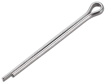 sourcing map 15Stk.Geteilter Splint 3mm x 40mm 304 Edelstahl 2 Zinken Schlüssel Silber