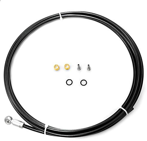 Farbetter 2500mm Bicycle Hydraulic Disc Brake Hose Kit for Shimano BH90 System, Including Banjo Adapter (Silver)