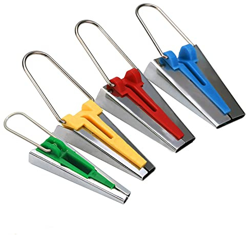 Ainkou 4 Größen Stoff Schrägband Makers Kit Schrägband Maker Schrägband Maker für die Herstellung von Schrägband Nähen Quilten (6MM; 12MM; 18MM; 25MM)