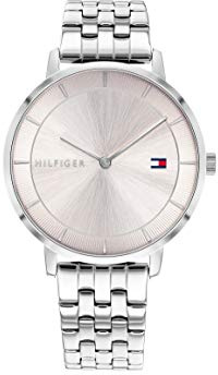 Tommy Hilfiger Analog Quarzuhr für Damen mit Silbernes Edelstahlarmband - 1782283